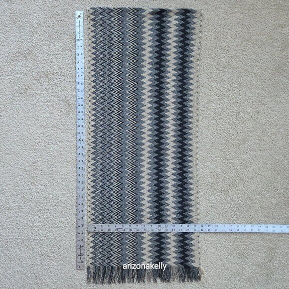Missoni WOOL grey zig zag scarf